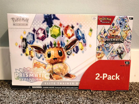 Pokémon Scarlet & Violet Pristmatic Evolutions Elite Trainer Box + Booster Costco Bundle