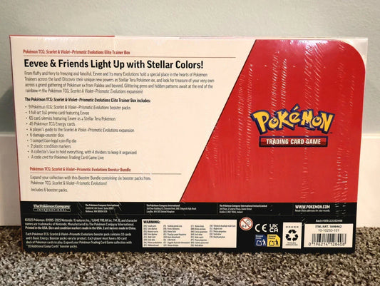 Pokémon Scarlet & Violet Pristmatic Evolutions Elite Trainer Box + Booster Costco Bundle