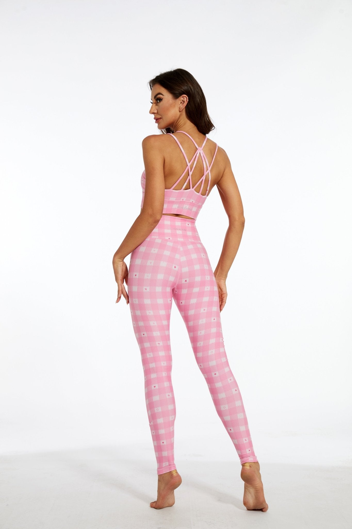 Pink Stars High-waisted Leggings